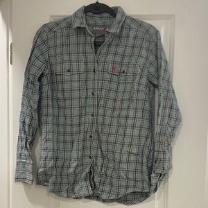 Ariat Teal Fr  Plaid Shirt